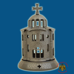Orthodox Church Design Aluminum Oil Candle Charcoal 12x18cm
