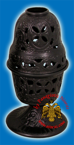 Aluminum Oil Candle Byzantine Eagle Charcoal 9x18cm