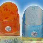 Hand Blown Glass Oil Candle Church A style