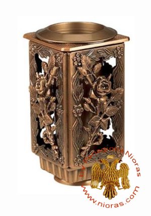 Βάζα Ανθοδοχεία Κοιμητηρίου Ορθογώνιο Τριαντάφυλλο 27cm