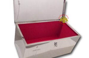 Cemetery Relics Box Steel Inside Paper Velvet  22x50x21cm