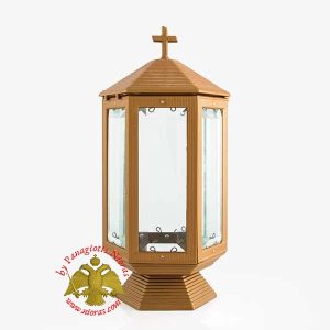 ΚΑΝΔΗΛΙ ΤΑΦΟΥ ΑΛΟΥΜΙΝΙΟ ΕΞΑΠΛΕΥΡΟ ΚΡΥΣΤΑΛΟ