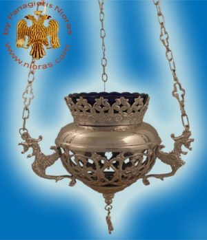 Hanging Metal Oil Candle Cross Design A Nickel