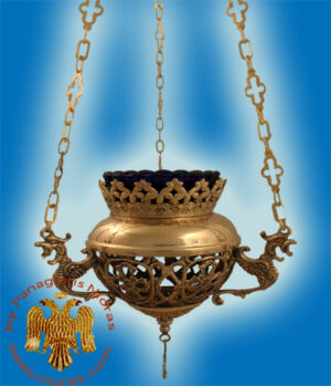 Hanging Metal Oil Candle Cross Design A Brass