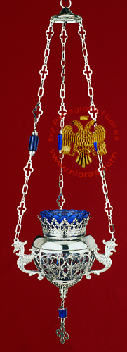 Hanging Metal Oil Candle Cross Design A  with Beads