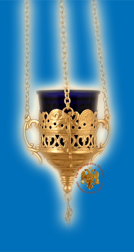 Lace Design B Hanging Oil Candle Gold Plated