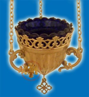 Γραμμωτό Σχέδιο Κρεμαστό Κανδήλι Μπρούτζος