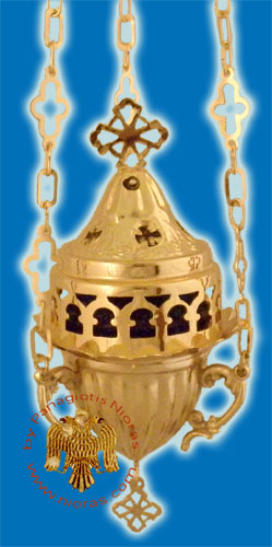 Inlined Design with Cup Simple Hanging Oil Candle Gold Plated