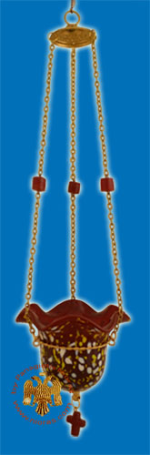 Oil Glass Candle Blown Glass Big Red