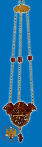 Καντήλι Κρεμαστό Δίχρωμο Κόκκινο