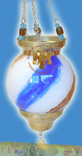 Blown Glass Hanging oil Candle Design E