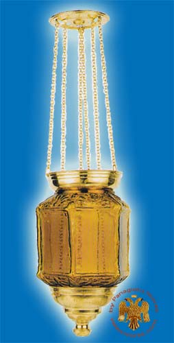 Hanging Oil Candle Hexagon Amber