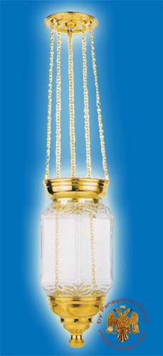 Hanging Oil Candle Hexagon Clear Glass