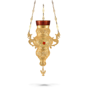 Καντήλι Κερκυραϊκό Ν1 Επίχρυσο με Πέτρα