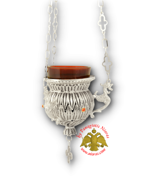 Ορθόδοξο Kανδήλι Κρεμαστό Φιλιγκράν Επάργυρο