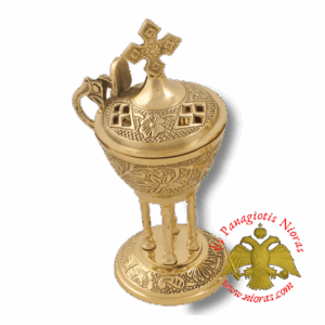 Orthodox Incence Burner With Legs A Bronze 15cm