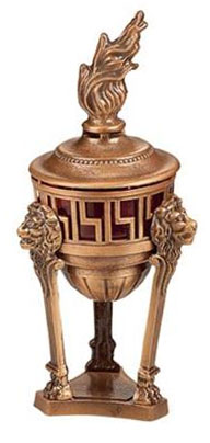 Lion Headed Base Incense Burner Antique Finishing 29cm