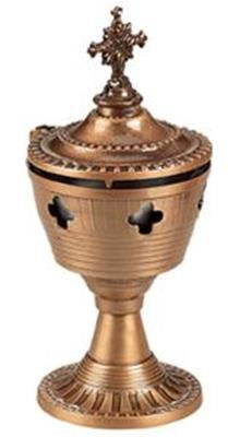 Crosses with Round Base Incense Burner Antique Finishing