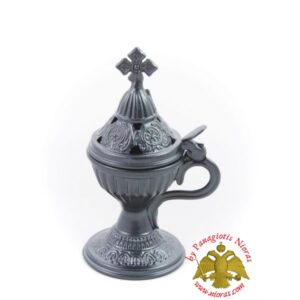 Ορθόδοξο Λιβανιστήρι Αλουμινίου Μωβ Χρώμα 17x7.5cm