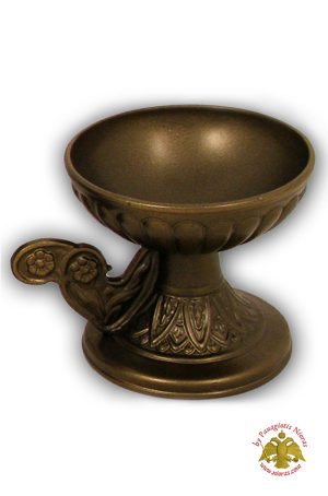 Ορθόδοξο Λιβανιστήρι Αλουμινίου B Αντικέ Μπρούτζος 7,5χ8,5εκ