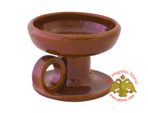 Orthodox Incense Burner Ceramic Simple With Handle Brown