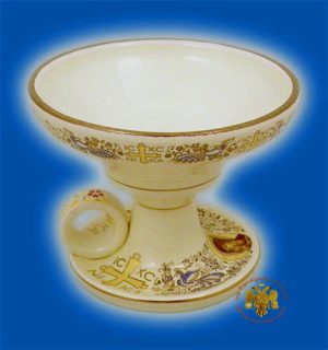 Ορθόδοξο Λιβανιστήρι Πορσελάνη Σχέδιο Β Μπεζ