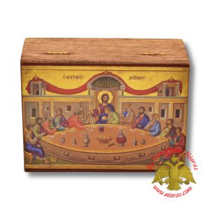 Last Supper Orthodox Incense Wooden Box 10x15x6cm