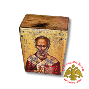 Saint Nikolas Orthodox Incense Wooden Box 10x15x6cm
