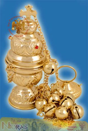 Athinaikon Style B Church Censer Gold Plated