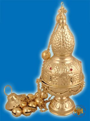 Russian Style D Church Censer Gold Plated