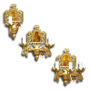 Sconce for Church with Framed Icon Alouminium