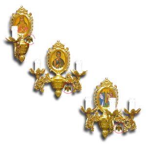 Sconce for Church Oval with Framed Icon Alouminium