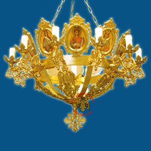 Church Chandelier Frames With Orthodox Icons 13 Electric Lights