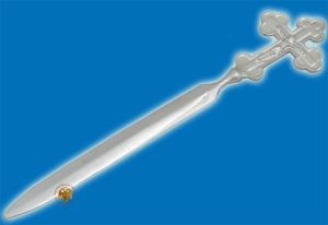 Metal Paper Opener Orthodox Cross with Christ