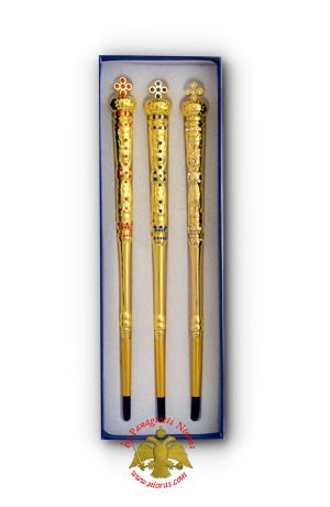 Μεταλλικό Βουρτσάκι για Άγιο Μύρο 17cm ΣΕΤ 3