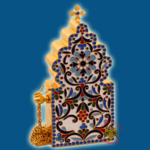 Orthodox Portable Chalice Set Hospital Kit with enamel Gold Plated