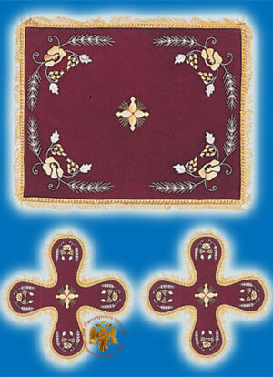 Σέτ Βελούδινο Κάλυμμα με Λουλούδια