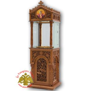 Μανουάλι Ξυλόγλυπτο Μονό Ø 50εκ