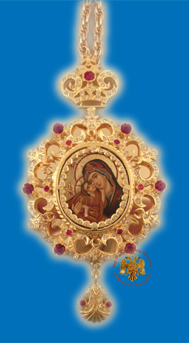 Egolpion Design 32 Gold Plated With Hand Made Enamel Icon