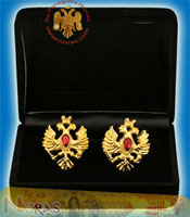 Cufflinks Gold Plated Byzantine Eagle Design B