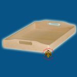 Ξύλινος Δίσκος Μνημοσύνου Ορθογώνιος με λαβή για Κόλυβα 45x60x7cm - Image 2