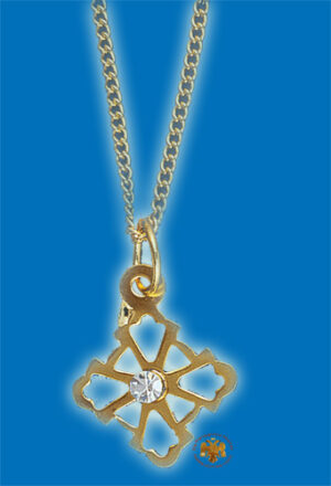 Metal Cross With Stone Decor B