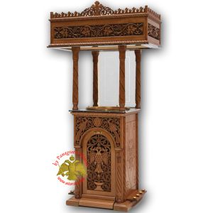 Μανουάλι Ξυλόγλυπτο Μονό Ø 50cm