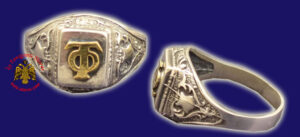 Ασημένιο Δαχτυλίδι Φύλακες Τάφου Τετράγωνο