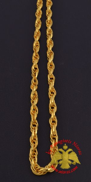 Metal Chain for Orthodox Engolpion or Pectoral Cross Gold Plated 120 cm C'