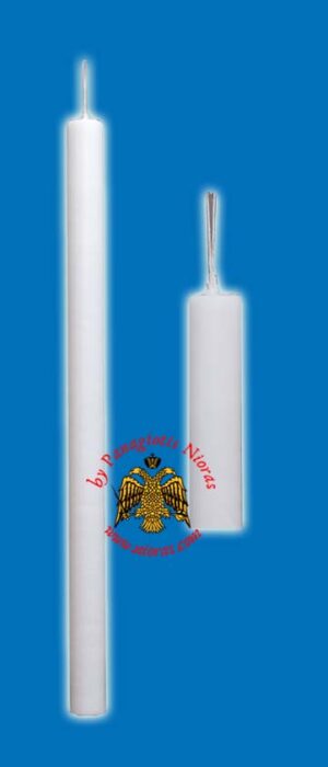 Wedding Paraffin White Wax Candle or for Baptism 80x4cm