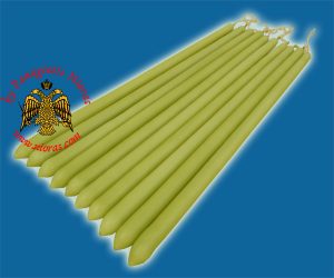 Λαμπάδα Παραφίνης Πράσινο Ανοιχτό Απλό Κερί και για στολισμό 40εκ.