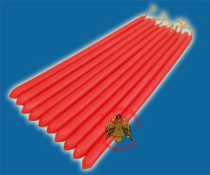 Lampada Candle Parafine Wax Red Coloured 40cm