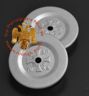 Metal Float ICXC NIKA Cross Shape Set Of 2 Pcs