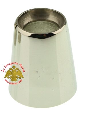 Metal Brass Followers for Holy Table BeesWax Candles Nickel Plated SET of 3